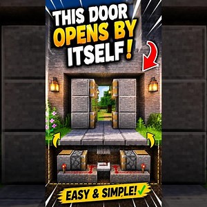 The Easiest Automatic Door! 😱 #shorts #minecraftbuild #minecraft #minecraftshorts #gaming