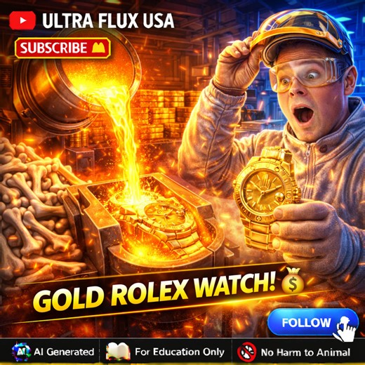 Inside the Secret Rolex Gold Foundry: From Raw 24K Bar to Luxury Watch 🏭💎 Full Process Video On YouTube - Check✅ Out Did you know Rolex is the only watchmaker on the planet with its own private gold foundry? 🏆🔥 Today, we’re going behind the vault doors to see how a massive $200,000 solid gold bar is melted down and transformed into the world's most iconic luxury watches! Watch as 18K yellow, white, and their secret "Everose" gold are cast at over 1,000°C and carved by surgical-grade robotic 