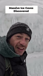 Ice caves on the world’s largest lake - 12 miles of frozen cliffs