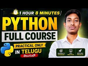 Python Full Course in Telugu | Complete Python Tutorial for Beginners to Advanced | Practical Only