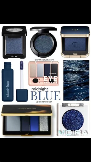 Midnight blue eyeshadow mood board🌙 Full details in description✨