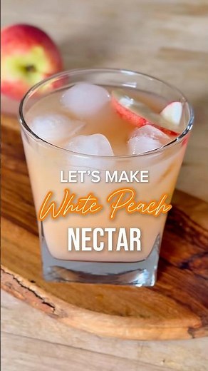 Peach Magic! 🍑 How to make White Peach Nectar | Easy Summer Juice Recipe for Cocktails and Drinks
