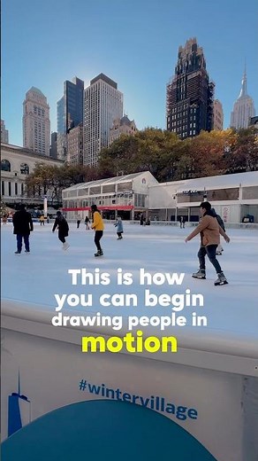 How to draw people in motion✒️⛷️