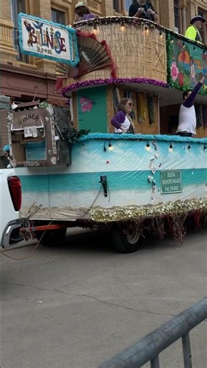 Balinese Room Float at Mardi Gras Galveston 2026 🎭🌴 | Historic Galveston Parade