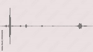 Animated sound wave spectrum, spectrum voice, frequency soundtrack, waveform soundtrack,Sound graphic equalizer animation. Sound wave isolated on white background.audio wave white background.