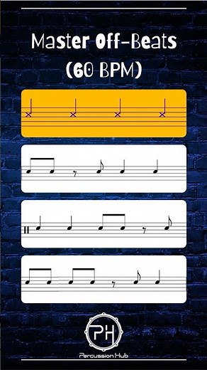 Master Off-Beat 8th Note Drum Rhythms (60 BPM) | Feel The 'Ands' & Syncopation