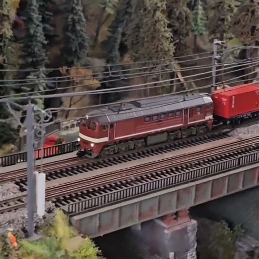 BR 120 "Taigatrommel" mit Container-Zug auf Tharandter Rampe TT Pulsnitz