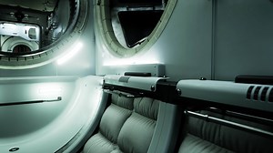 space station interior in space