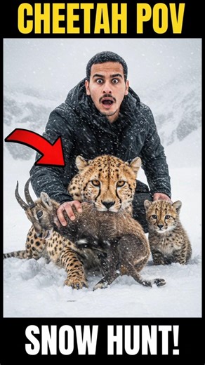 Snowy Anatolian Leopards Loud Scream! 🐆❄️#anatolianleopard #wildlife #shorts #youtubeshorts #animal