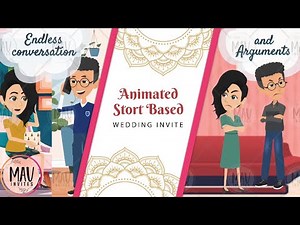 Animated Couple Love Story Wedding Invitation Video | Story Based Video Invite | Custom Invitation