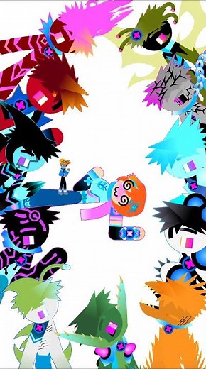 Chaquetrix Gwen 10 kissing her 12 Alien Husbands Lol (Ben 10 Chaquetrix Harem Stick Nodes Animation)