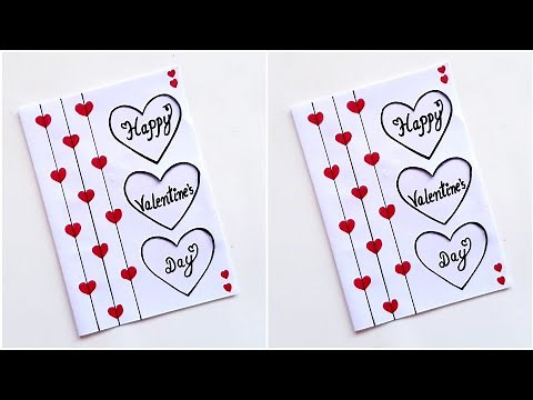 Easy & Beautiful white paper Handmade Happy Valentine's Day Card making 2023|DIY Love Greeting Card