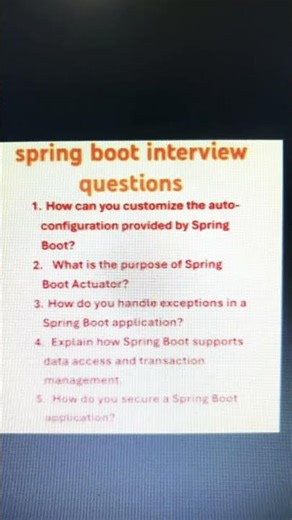 SpringBoot Interview Questions #programming #education #coding #java