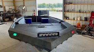 2.3K views · 36 reactions | Weldbilt 1752-V for $6595! Price includes Deadsnake Camo, rope light, 6 gang panel, Led Shark Eyes, flexible stern light, and a 11” light bar. We can upgrade the light bar if needed. #duckboats #weldbiltboats #jonboat #backwoodslanding #aluminumboat #southernliteled #rocketcity #boat #weldbilt | Backwoods Landing | Facebook