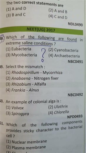 NEET 2017 PYQ #neet #neetaspirents #medicalentranceexam #pyq #biology#ncertbasedquestions #allen