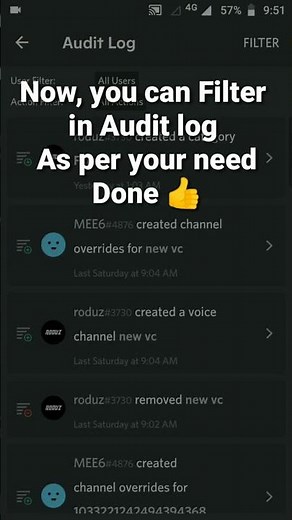 How to Filter Audit (activity) logs in Discord Mobile #roduz #discord #howto #how #filter #auditlog