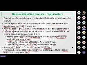 TAX2601 2024 S1 FASSET Online Teams Lecture LU 5 (25 April)