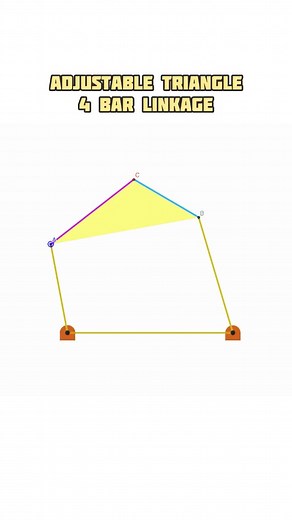 Adjustable triangle 4 bar linkage #mechanical #cad #linkage #mechanicalengineering #solidworks #simulation #educational | Mechanical Mastery