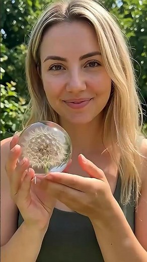Epoxy Dandelion Orb #diy #diyprojects #dandelion #resinart #epoxyresin #orb