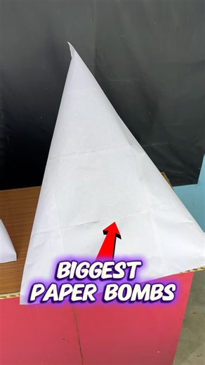 Level 1 vs level 4 biggest paper bomb 😱 #shorts