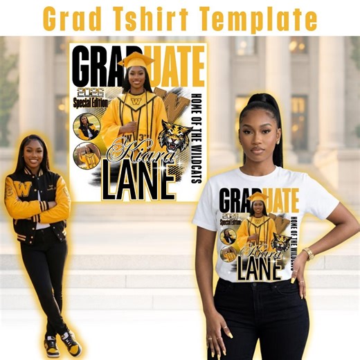 Graduation Magazine T-shirt Design Template, Canva Senior Photo Shirt (digital Download) - Etsy