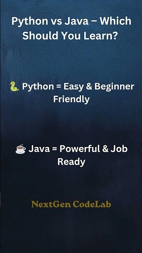 Python vs Java 🤔 Which one should YOU learn?