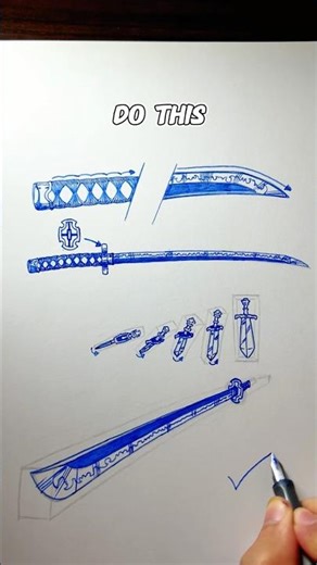 ✨Swords drawing tutorial EasyPeasy✨ #howtodraw