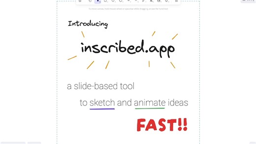 Inscribed.app: 一款基于幻灯片的快速创意草图和动画制作工具 (Excalidraw)