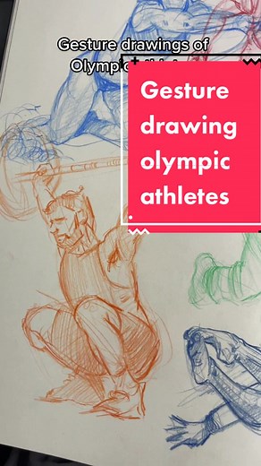 Gesture Drawing Olympics Athletes | Artwork Sketchbook Challenge