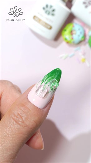 DIY Icy Matcha Milkshake Nails with Builder Gel
