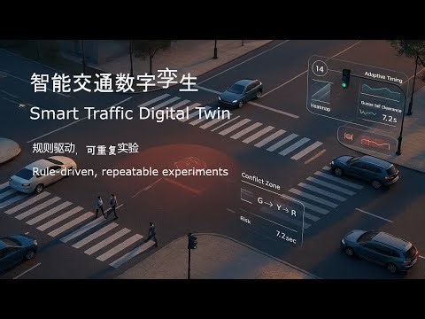 Smart Traffic Digital Twin:Real-time Traffic Simulation 智能交通数字孪生 交通仿真