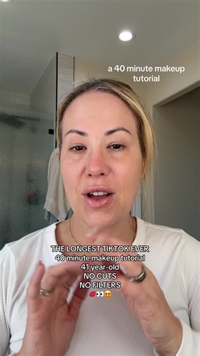 This is the longest video I’ve ever made (40 minutes!), so grab a snack, sit back, and get ready with me while I teach you what i know about makeup. No filters, no cuts (except the phone call I got!) just a 41-year-old mom, doing my entire makeup routine from start to finish 🥰 #makeuptutorial #makeupforbeginners #GRWM #RealMakeupRoutine #MakeupOver40 #NoFilterBeauty #EverydayMakeup #40MinuteMakeup #HonestBeauty #NoCutsNoEdits #MomLife #LongFormContent #ViralMakeup #BeautyWithoutFilters #TikTokM