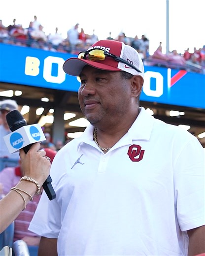 "I'm way more nervous watching her." Benny Agbayani played 5 years in the MLB and competed in the 2000 World Series. Now he is watching his daughter, Ailana, compete at the WCWS for Oklahoma Softball. #WCWS | NCAA Softball