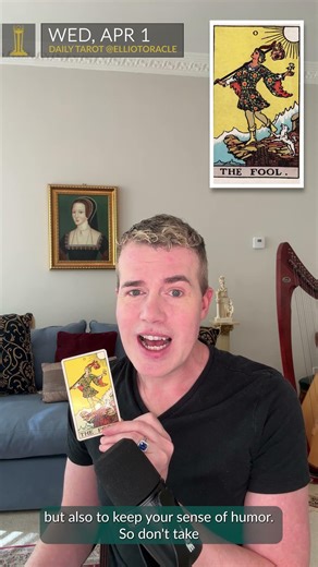 The Fool (Upright) 🎒☀️ | April 01: “Risk looking foolish.” | Daily Card ‪@ElliotOracle‬ #tarot