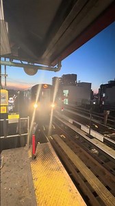 7 train with a sunset view