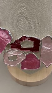 Geode-inspired Statement Necklace & Earring Set Pink Resin Silver-tone - Etsy