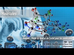 Molécules - rappel règle du duet et de l'octet