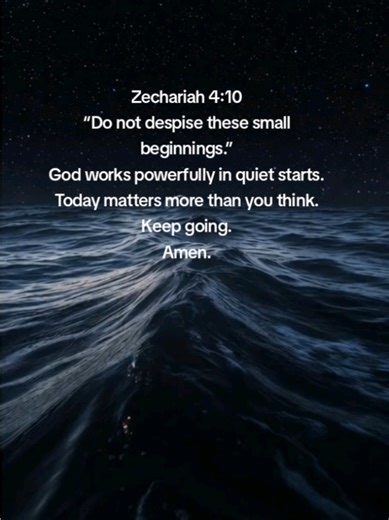 Embracing Small Beginnings with Faith