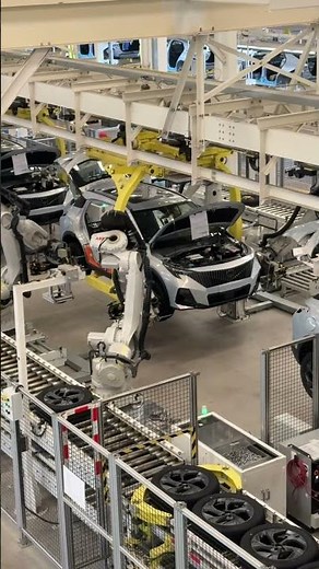 Close-Up View of Industrial Robots Building a Car | Smart Manufacturing in Action #automation