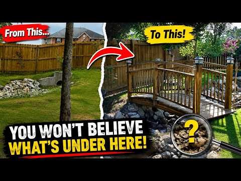 DIY Wooden Bridge Project | How I Transformed a Backyard Problem Into a Beautiful Feature