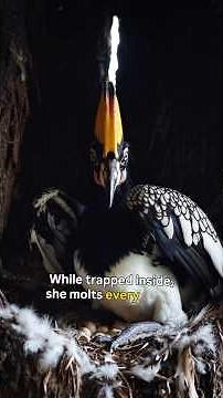 This Bird Locks Herself Inside a tree|| But Why?? 😱|| The Great Hornbill bird’s amazing secret
