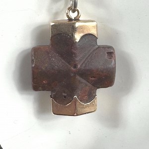 Staurolite Crystal Fairy Cross Necklace With Gold-filled End Caps, Exceptional Antique Piece - Etsy