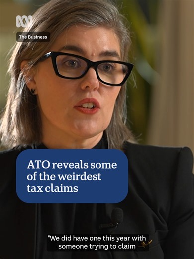 The tax office is warning Australians to stop claiming private expenses on their tax returns, with some attempting to claim baby expenses, personal gifts and meal deliveries as work-related. More than 10 million Australians have claimed about $31 billion worth of work-related expenses in their 2024-25 tax returns so far, many relating to working from home. Business reporter Nassim Khadem sits down with ATO's assistant commissioner Anita Challen. #Tax#ATO#TaxReturn#Business#ABCNews