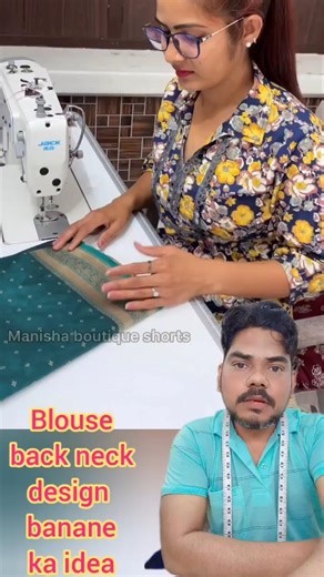 Blouse Back Neck Designs - Creative Ideas in Hindi ✂️🪡 #diynstitch #blousedesign #blousecutting