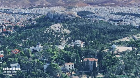 Ancient Athens Acropolis rising above the city