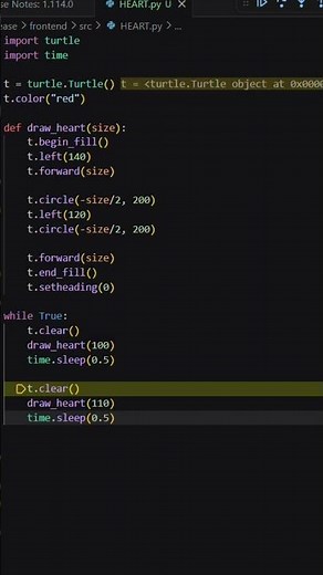 I Drew a Heart Using Only Python Code ❤️ | Coding Art for Beginners
