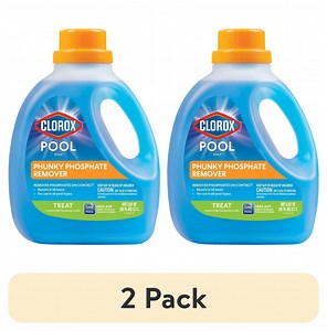 (2 pack) Clorox Pool&Spa Liquid Phunky Phosphate Remover Pool Clarifier Chemicals for Swimming Pools, 92 oz Bottle