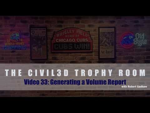 33 Generating Volume Reports in Civil 3D