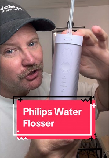 If your dentist is always telling you to floss more… this might be worth a look. This is the Philips Sonicare Compact Water Flosser. It’s designed to help clean between your teeth and along the gumline in as little as 60 seconds. It’s completely cordless, has three cleaning modes, two 360-degree rotating nozzles, and a collapsible 200ml water tank, so it’s compact enough to take away with you. The battery lasts up to 14 days on a single charge, it’s USB rechargeable, and if you’ve been thinking