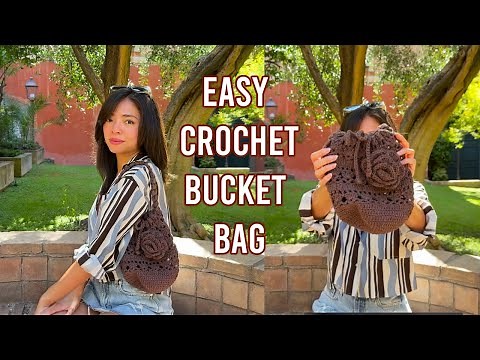 How to Crochet Bucket Bag: Easy Tutorial! |Braided Crochet Handle